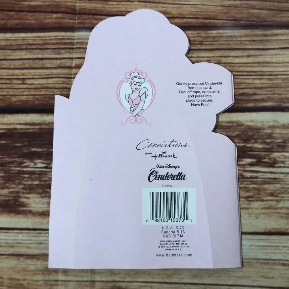 Hallmark Birthday Signature Cards ~Disney Cinderella Iconic Blue Honeycomb Gown
